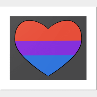 Bisexual Heart Posters and Art